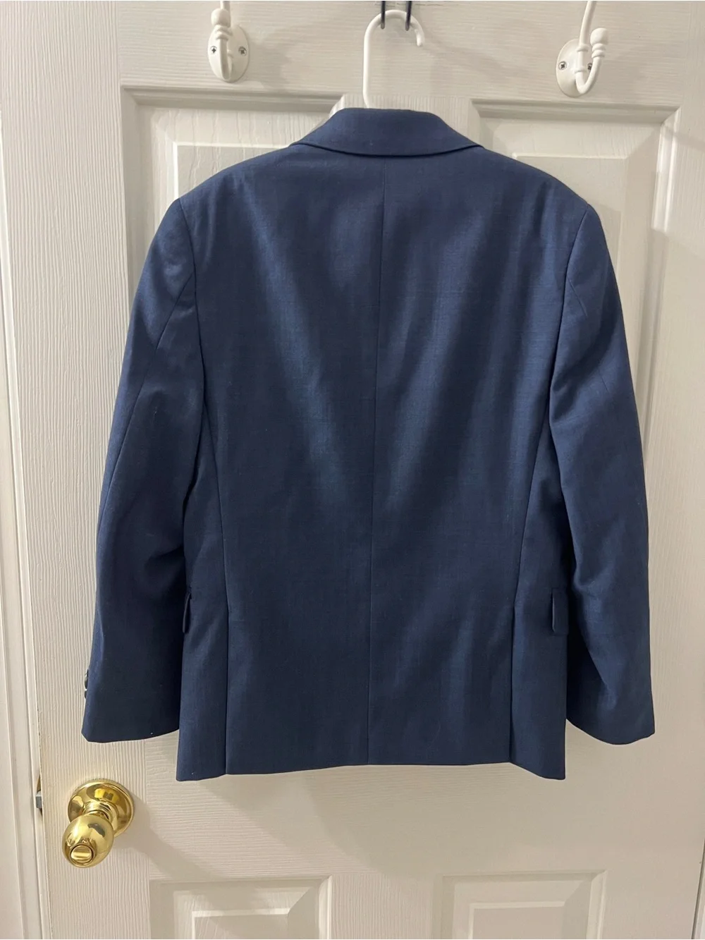Michael Kors Boys Blue 100% Wool Natiral Stretch Blazer Jacket Size 10 R